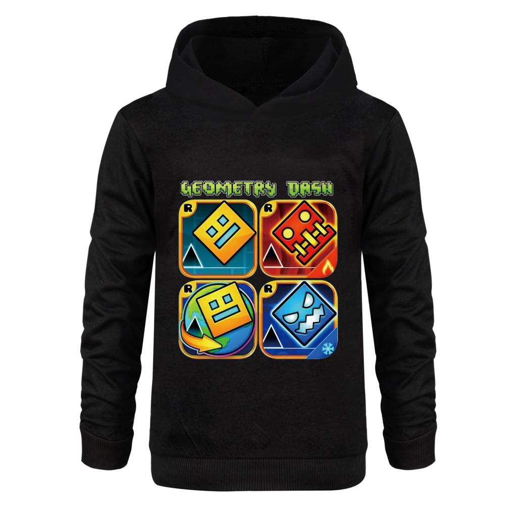 Geometry Dash Одежда Детская Весна Осень Худи Мальчики Худи Толстовки Малыши Девочки Повседневная Верхняя Одежда Детские Пальто