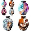 Полиэстер Dragon Ball Z Супер Сайян Гоку Мужская Женская Аниме Толстовка с Капюшоном**