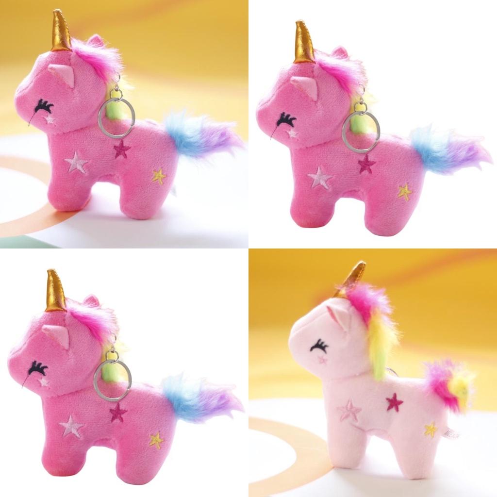 Милый плюшевый брелок в виде радужного единорога оптом, подвеска в виде мягкой игрушки для сумок для девочек