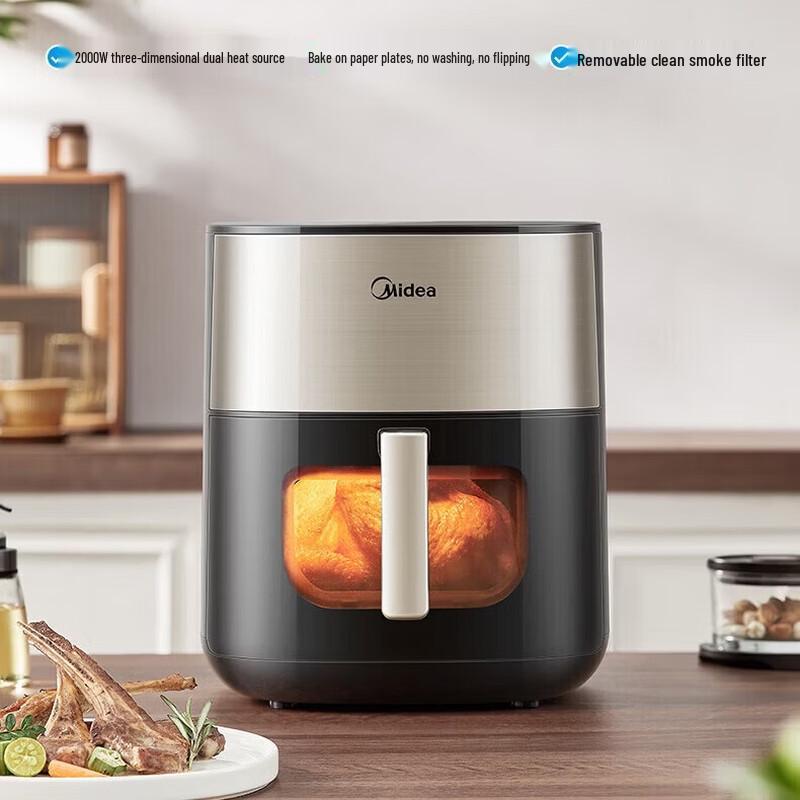 Midea Визуальная аэрофритюрница-духовка 6 л, вилка CN (адаптер в комплекте)