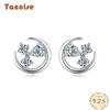 Tancise 925 Sterling Silver Zircon Earrings Drop Earrings For Women Wedding Party Gifts