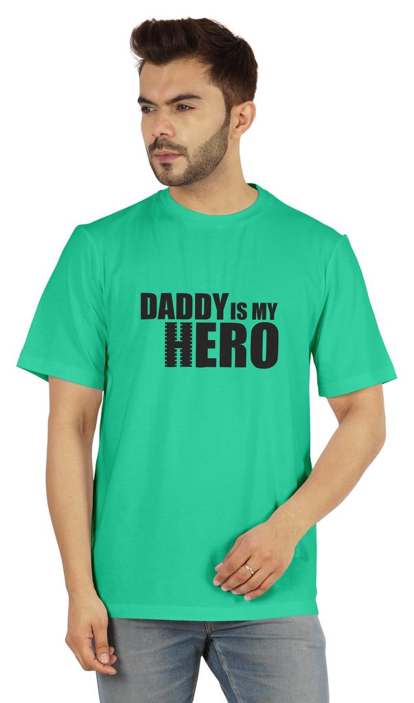 Inkmeso Футболка с графическим принтом для мужчин Футболка Daddy Is My Hero Футболка из джерси Футболка ко Дню отца