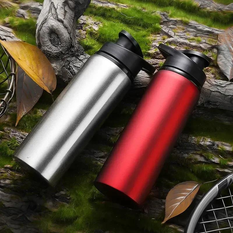 Large 600ml Stainless Steel Sports Bottle Leak Proof Design Bike Cycling Camping Outdoor Travel Water Flask Durable