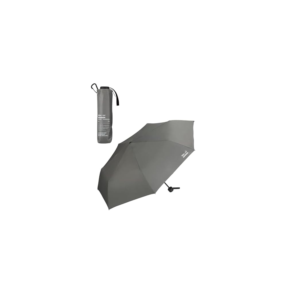 Wpc IZA Men's Parasol [Wind Resistant] Heat Shielding, 100% Light Blocking, Gray, Rib Length 55cm,