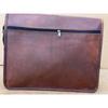 Vintage Brown Messenger Shoulder Laptop Bag Briefcase Designer Bag Men's Leather