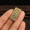 Brass Tibetan Six Character Proverbs Talisman Safe Peace Token Lucky Auspicious Accessories DIY Mini Hanging Decoration