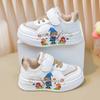 Summer Autumn Kids Toddler Shoes Cartoon Leather Low Top Sneakers For Boys Girls White Casual Walking Trainers