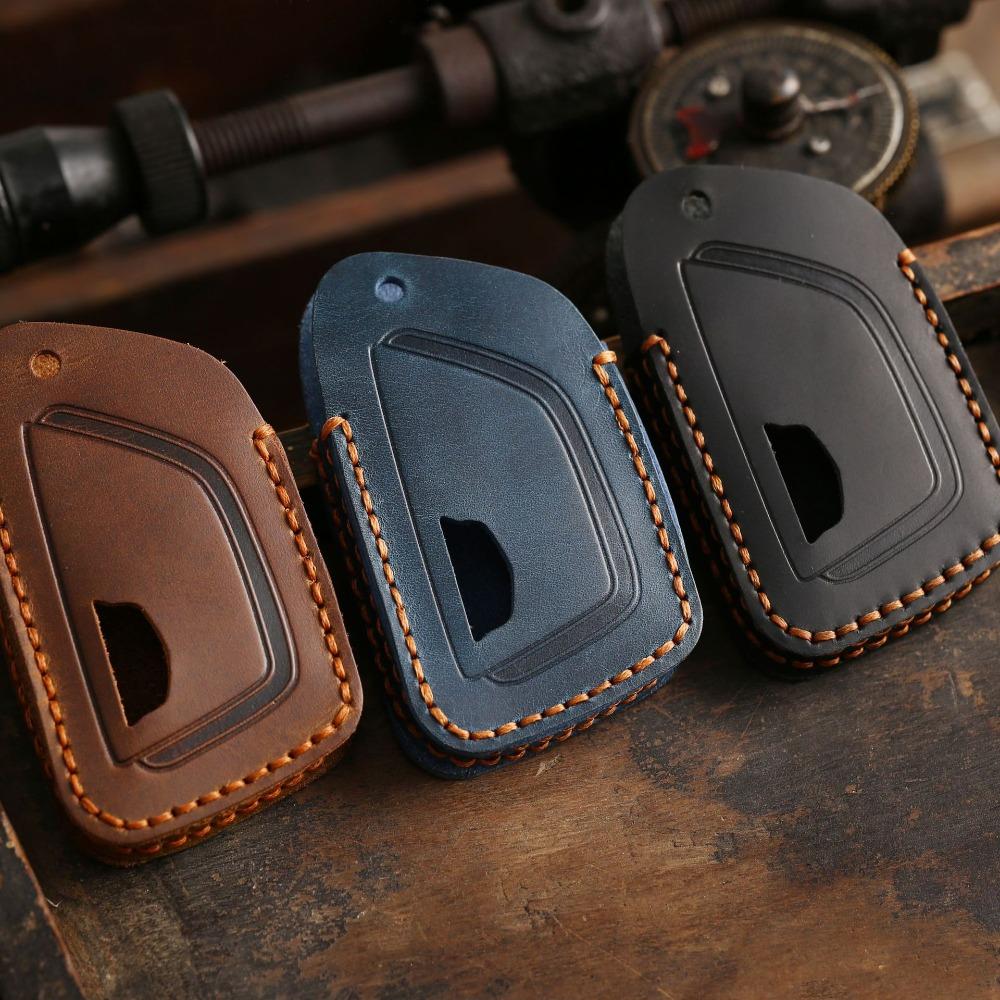 Чехол для ключей из натуральной кожи ручной работы для нового Cadillac CT5 CT4, ретро-защита для ключа-брелока автомобиля