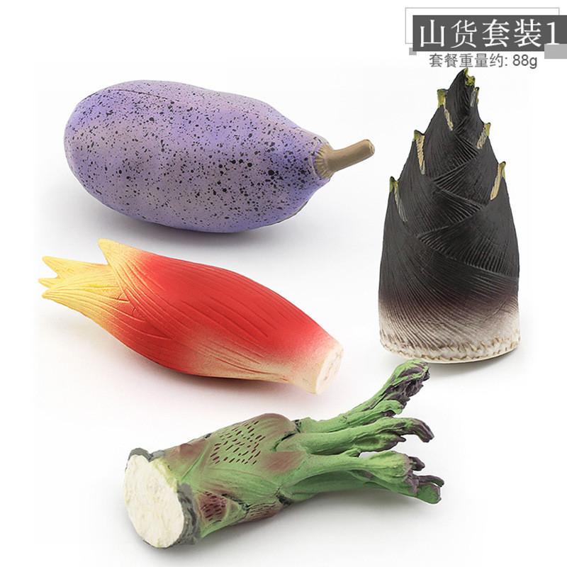 Реалистичный миниатюрный набор горных товаров включает папоротники, инжир, побеги бамбука и многое другое