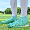 32-45unisex Football Shoes High-top Elastic Socks PVC Rubber Soft Bottom TFFootball Shoes Men's Special Children Competition Training Football Shoes