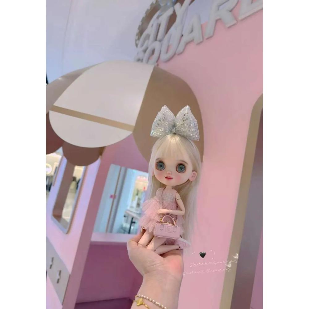 Аксессуар для одежды куклы Blyth OB24 Розовая шифоновая юбка и белая кружевная юбка Подходит для женского тела экшн-фигурки Игрушки для самостоятельной сборки В подарок