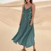 Женское летнее платье, повседневные свободные длинные пляжные платья для отдыха
