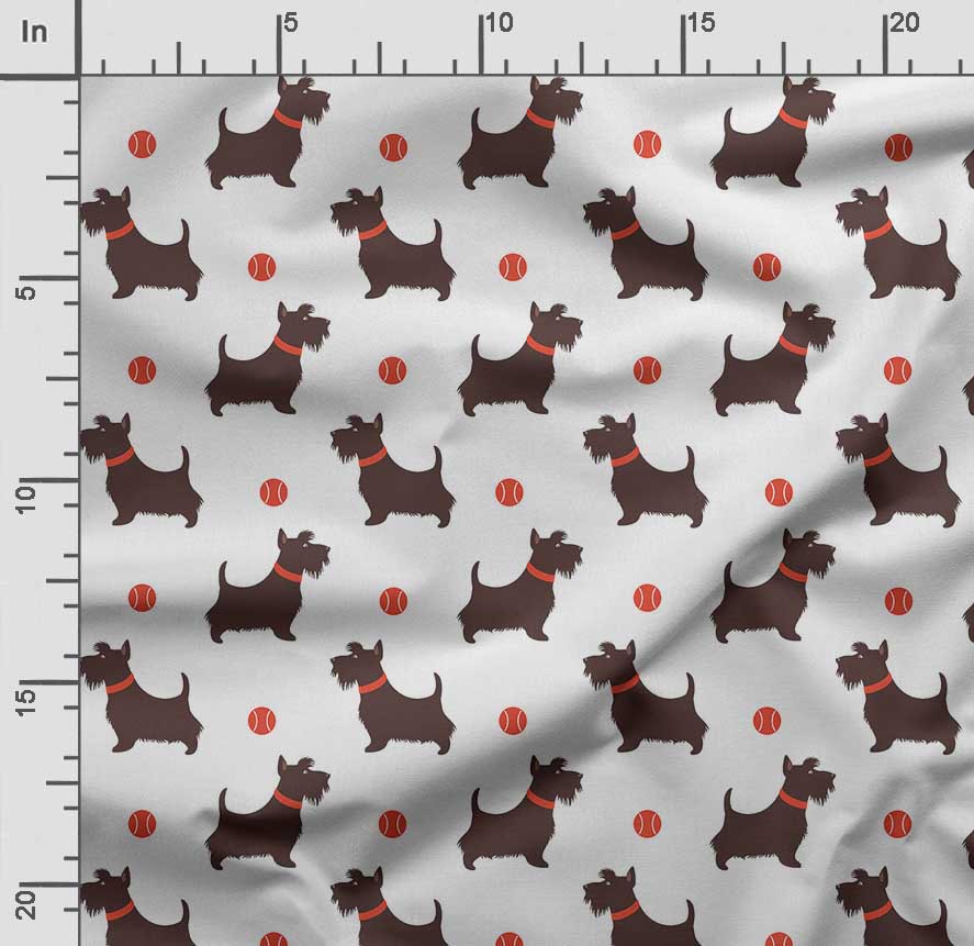 Soimoi Принт собаки, хлопковый батист, ткань для квилтинга, продаваемая во дворе, ширина 42 дюйма, хлопчатобумажная ткань средней плотности, швейные принадлежности, бежевый и