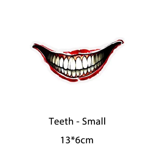 Car Styling Sticker Modified Auto Wheel Tail Body Window Tape Motorcycle Decals for Classic Hero Venom Teeth Mouth