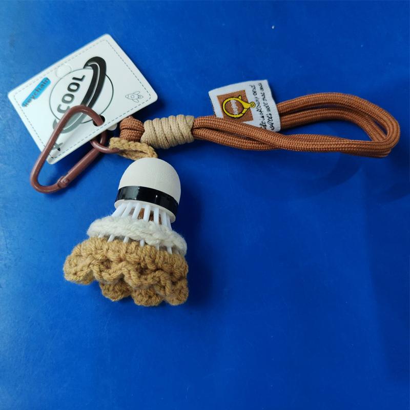 Handmade Colorful Badminton Shuttlecock Keychain Soft Lanyard Pendant Fashion Bag Accessory for Friends Unique Holiday Gift