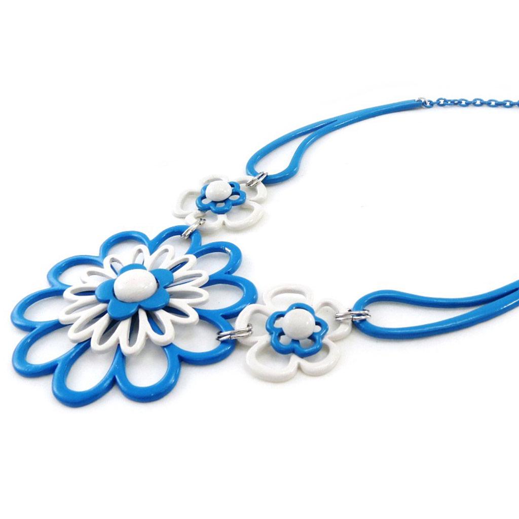 NOA [I9958] - Дизайнерское колье «Маргарита» сине-белый