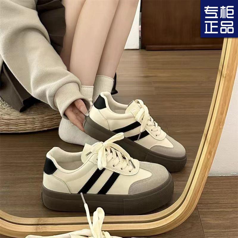 2024 новые весенние и осенние универсальные белые туфли на платформе немецкие кроссовки женская обувь ретро обувь Форрест Гамп повседневная спортивная обувь для сноуборда