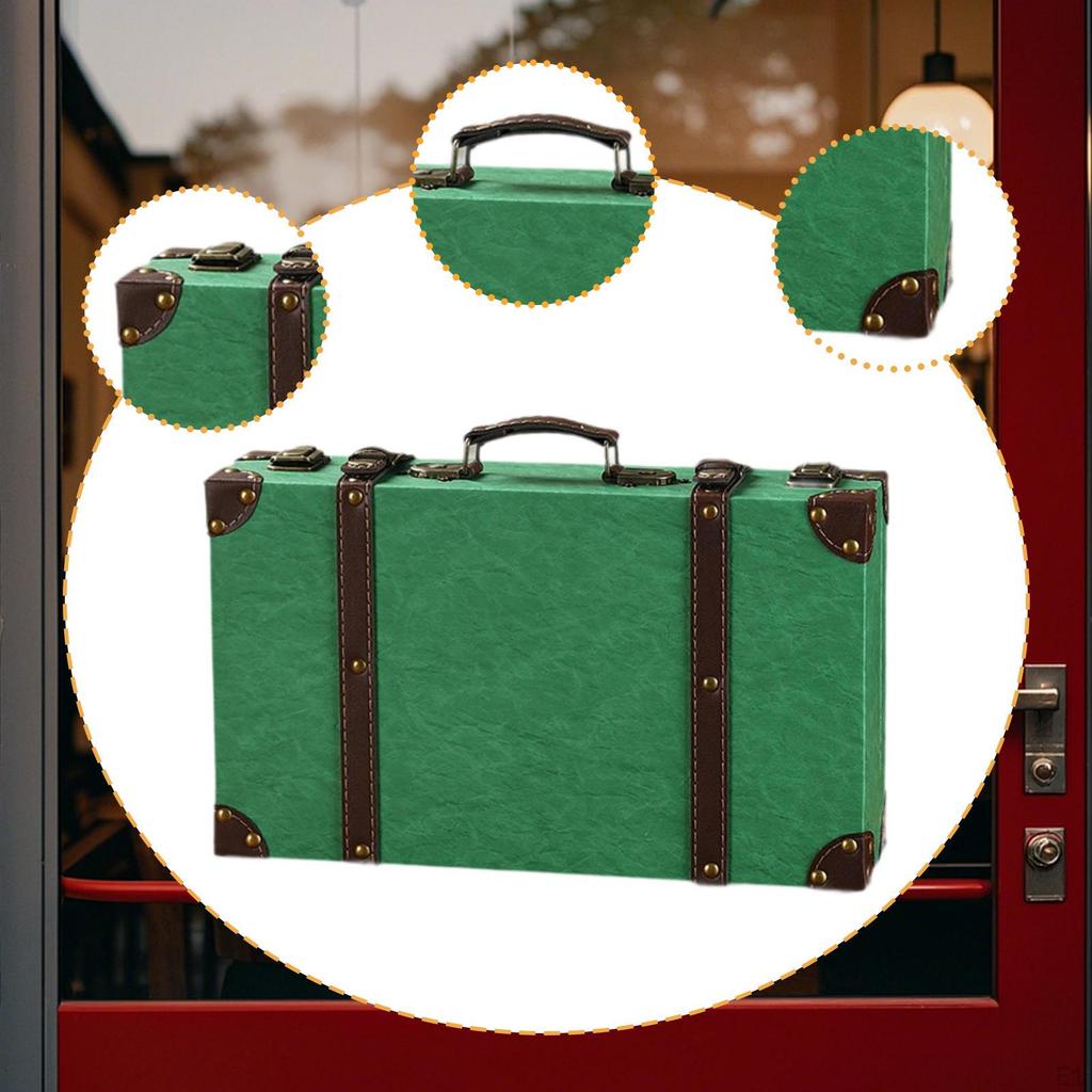 Антикварный чемодан декоративная коробка для хранения украшения старомодные сундуки чемодан