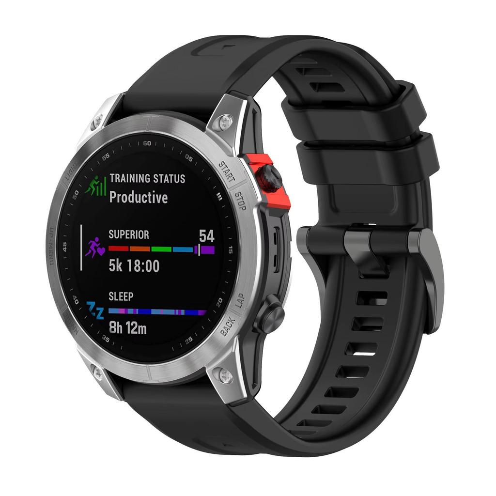 Силиконовый ремешок для часов Garmin Fenix 7/7s/7X Pro с быстросъемным креплением, стиль как у официального для моделей Fenix 5/6/935