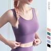 Женский красивый бюстгальтер для йоги на спине, антибликовый, амортизирующий, собирающий спортивный бюстгальтер
