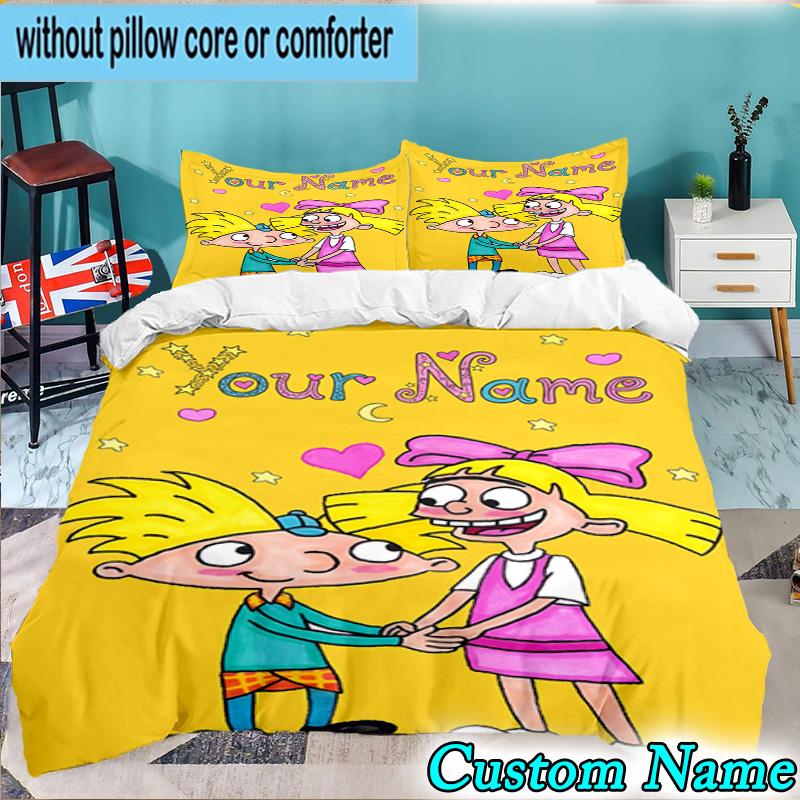 Custom Name 3PCS Arnold Adventure Awaits Bedding Set,Including  Duvet Cover And 2pcs Pillowcases Perfect for Bedroom,Dormitory,Fan Christmas gift