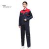 Workwear Suit for Men Women Wear-resistant Worker Clothing Lapel Collar Zipper Long Sleeve Top Pants Work Uniform Set for Repairman Workmen