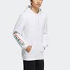 Adidas Повседневная толстовка с капюшоном и принтом логотипа, мужские топы с длинным рукавом, белые HG4875
