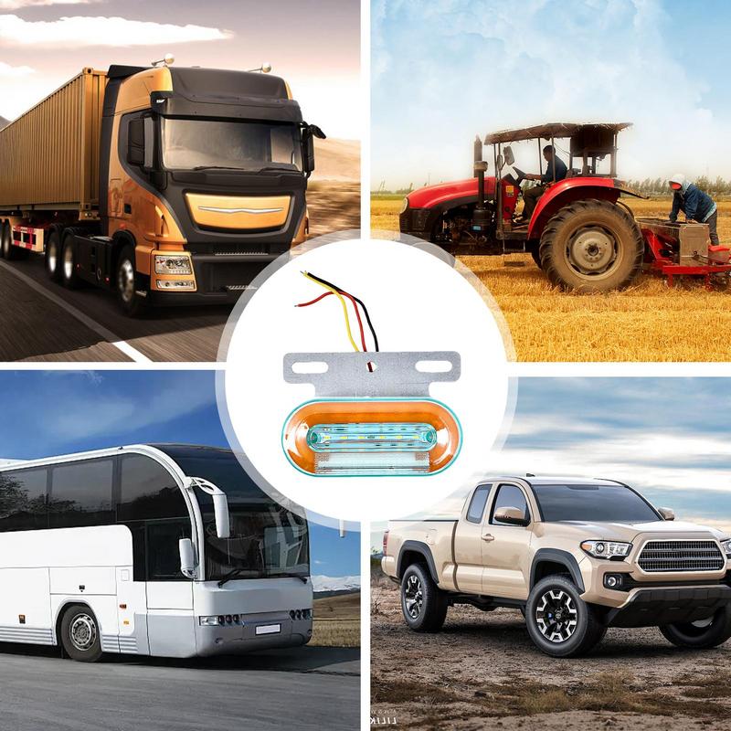 Светодиодные габаритные огни для прицепа 24 В, сигнальные ходовые огни, 4 шт., водонепроницаемые, супер яркие светодиодные габаритные огни для прицепа для пикапа