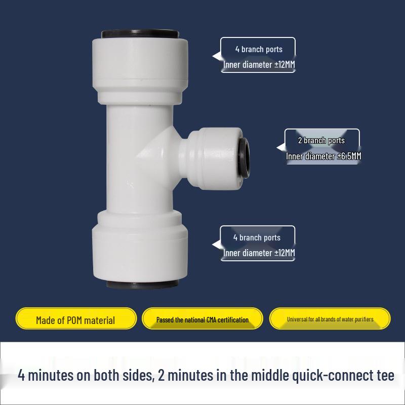 Тройник для быстрого подключения воды в 2 точках для домашней кухни