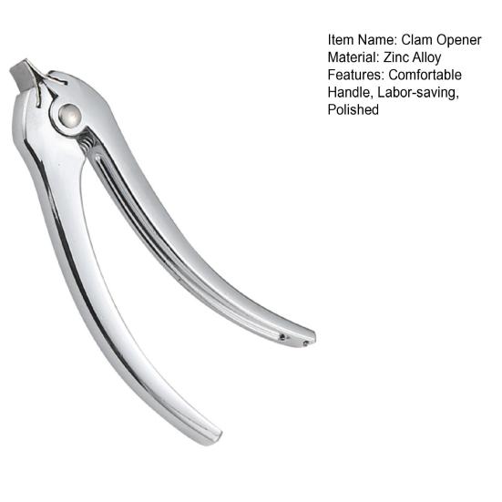 Clam Opener Comfortable Handle Easy Operation Labor-saving Zinc Alloy Polished Clam Pliers Shell Opener Seafood Tool Kitchen Accessories