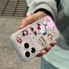 Прозрачный чехол-кнопка для Apple 17/16/15/14, 17 Pro Max Гамбургер KT Cat 16 Pro Мягкий