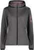 Куртка CMP Softshell Jacket Zip Hood Women (39A5006M) nero mel.-desert rose