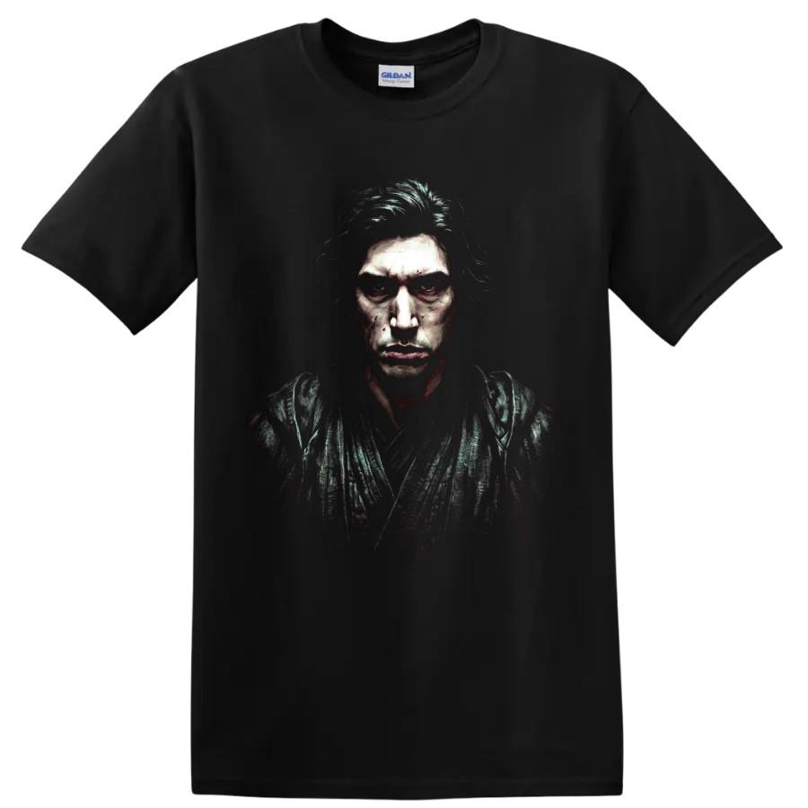 Adam Driver Dark Portrait T Shirt Gothic Horror Movie Art Graphic Print Style