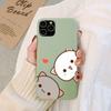 FHNBLJ Mochi Peach Goma Cat Чехол для телефона Мягкий однотонный чехол для iPhone 11 12 13 mini pro XS MAX 8 7 6 6S Plus X XR