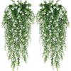 Искусственные подвесные цветы, Искусственная эвкалиптовая лоза, Искусственная цветочная зелень, Гирлянда, Пластиковые растения для внутреннего и наружного оформления стен сада, Свадебная домашняя вечеринка