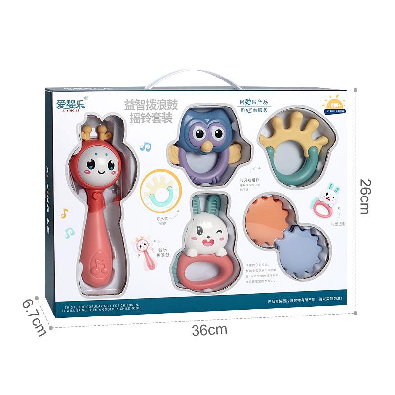 Детские игрушки, набор погремушек для рук, 3-6-12 месяцев, ручка для новорожденных, музыкальная погремушка, детские развивающие игрушки