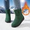 Mid Tube Warm Snow Boots for Women with Velcro Outdoor Anti Slip and Waterproof Boots Thickened Northeast Cotton Shoes