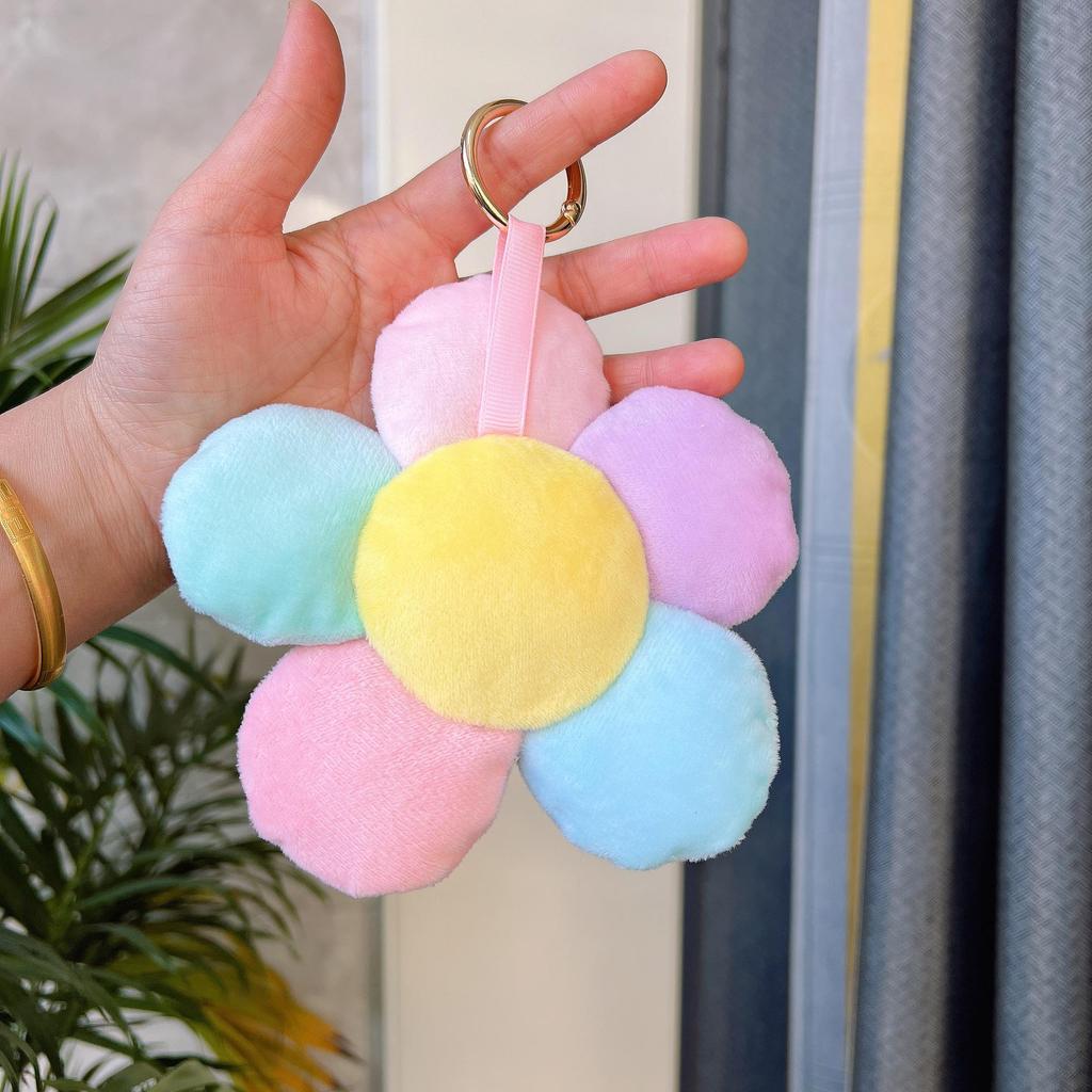 Плюшевый брелок-кукла в виде семицветного подсолнуха