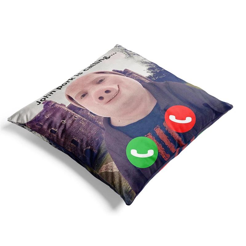 Aertemisi 18'' X 18'' John Pork Is Calling Square Throw Pillow Cushion Covers Cases Pillowcases 45Cm X 45Cm