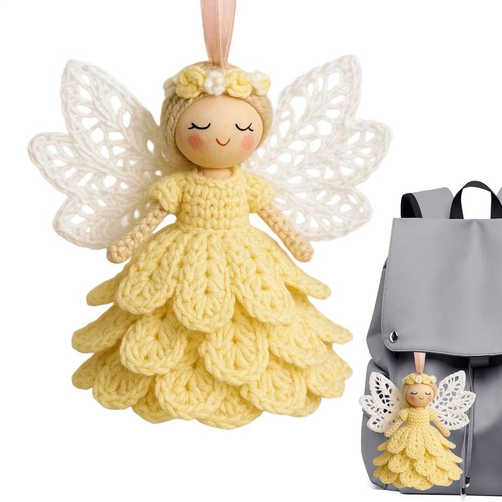 DIY Angel Hanging Decoration Crochet Set With Yarn For Beginners Crochet Handmade Set Christmas Tree Hanging Decoration