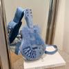 Export  Arrival Denim Guitar Bag, Indie Rock Grunge Shoulder Bag, Niche Fashion Statement, Instagram-Ready Unisex Purse
