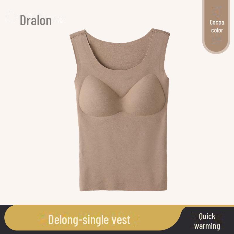 2023 Бесшовный женский теплый жилет на бархатной подкладке