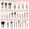 BEILI Розовые кисти для макияжа, высококачественная пудра, основа, румяна, тени для век, набор кистей для макияжа, натуральные волосы, brochas maquillaje