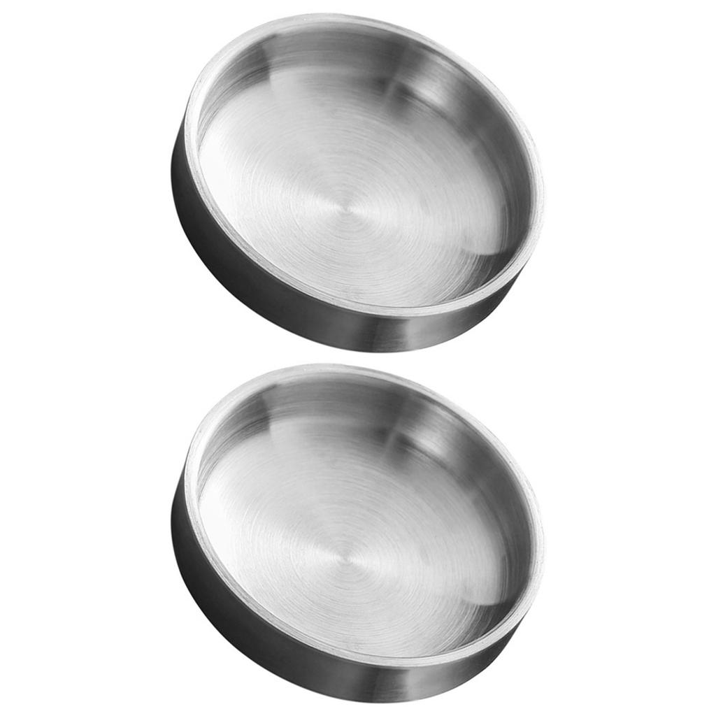 2Pcs Dip Dish Stainless Steel Modern Design for Food Sauce Storage Appetizers Korean Kimchi Salsa Butter Shrimp Dipping Sauces