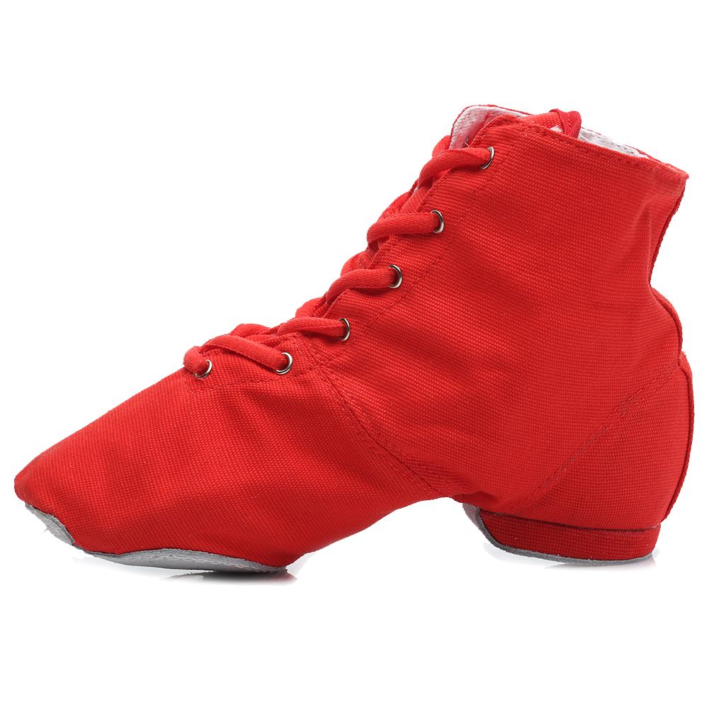 Женские парусиновые балетные танцевальные туфли на плоской подошве, джазовые сапоги для дома