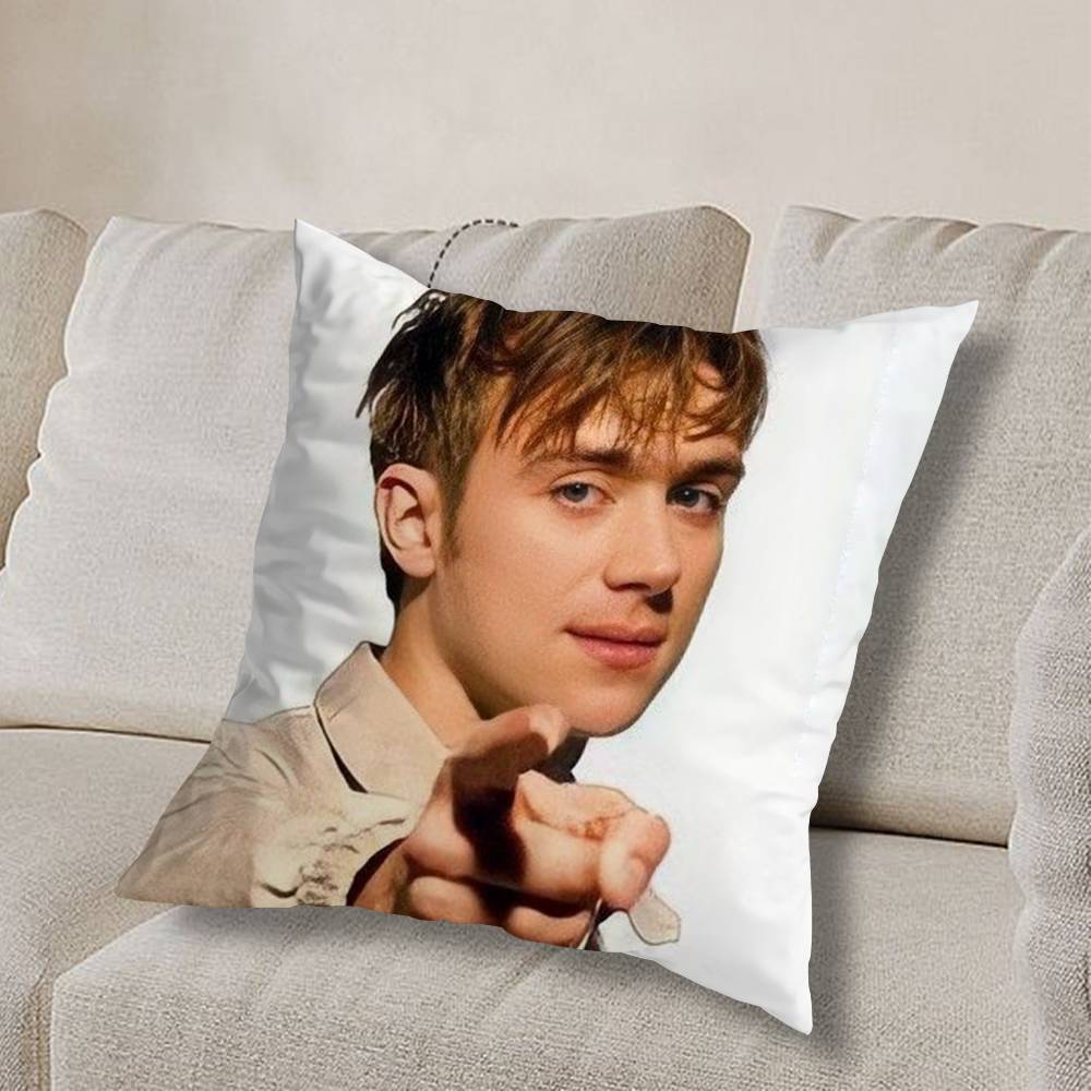 КРУТАЯ Наволочка с изображением Damon Albarn-n I Love Пылезащитная наволочка Наволочка на подушку с потайной молнией шелковистый короткий плюш Чехол для диванной подушки