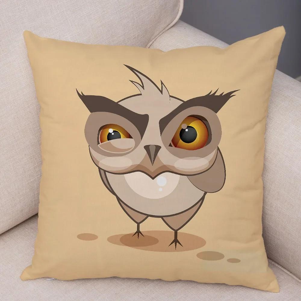 Милая мультяшная сова наволочка для кабинета офисная гостиная домашняя наволочка украшения для автомобиля