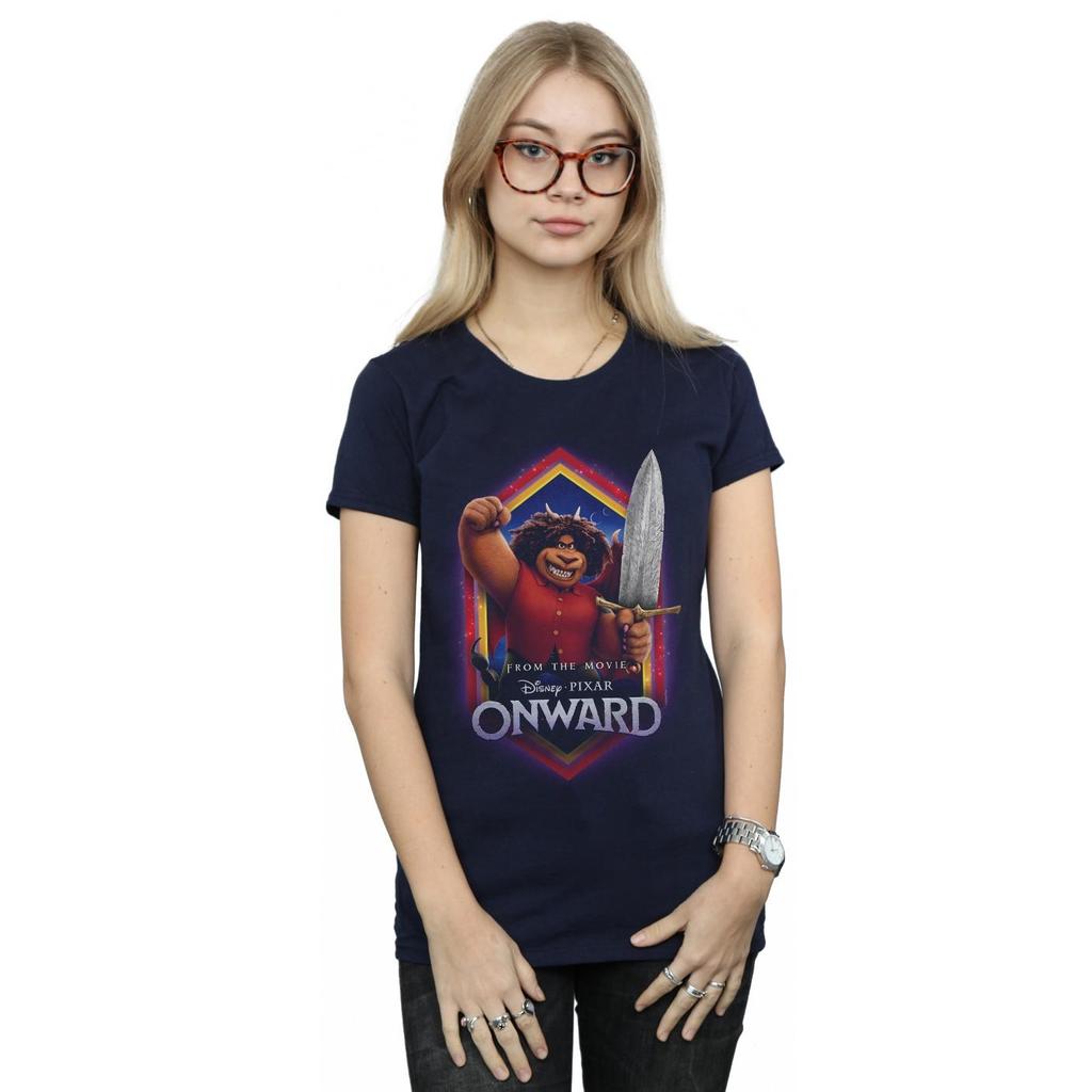 Disney Womens/Ladies Onward Corey Manticore Crest Cotton T-Shirt