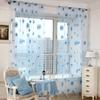 Window Drape Plant Print Roon Decor Durable Sunflower Sheer Curtain for Home