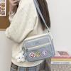 2025 New Fashion Shoulder Bag Korean-Style Sweet Crossbody Bag Anime-Themed Messenger Bag Nylon Student Bag